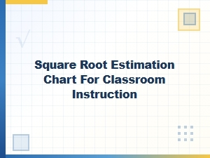 Square Root Approximation Chart for Visual Estimation